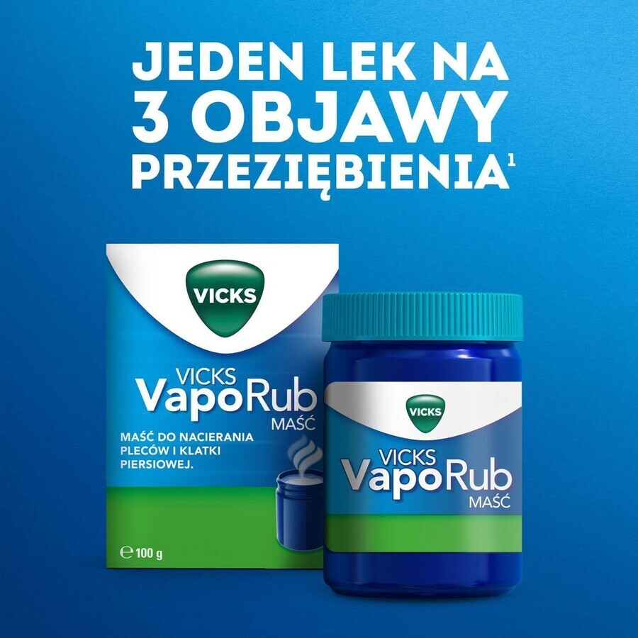 Vicks VapoRub, unguento per bambini da 5 anni e adulti, 100 g