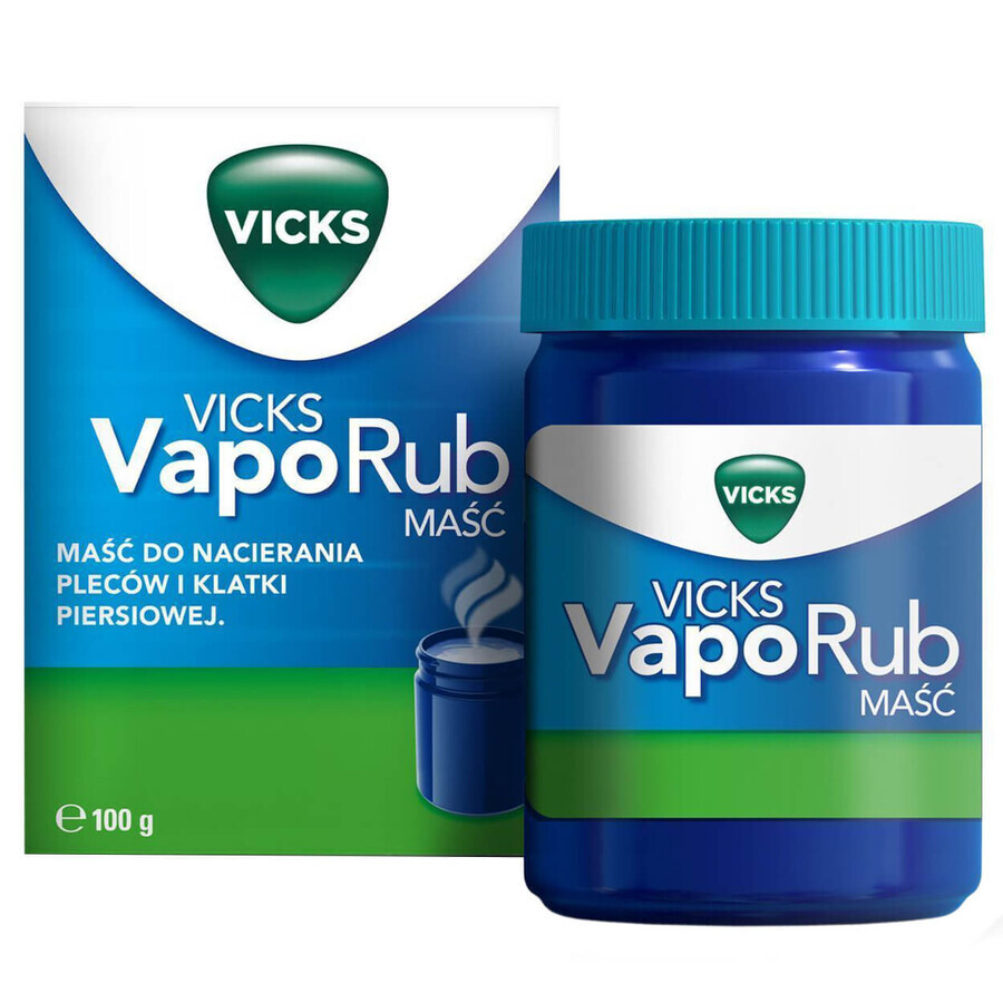 Vicks VapoRub, unguento per bambini da 5 anni e adulti, 100 g