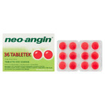 Neo-Angin 1,2 mg + 0,6 mg + 5,9 mg, 36 pastile