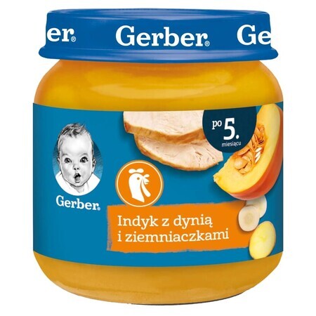 Gerber Lunch, tacchino con zucca e patate, dopo 5 mesi, 125 g