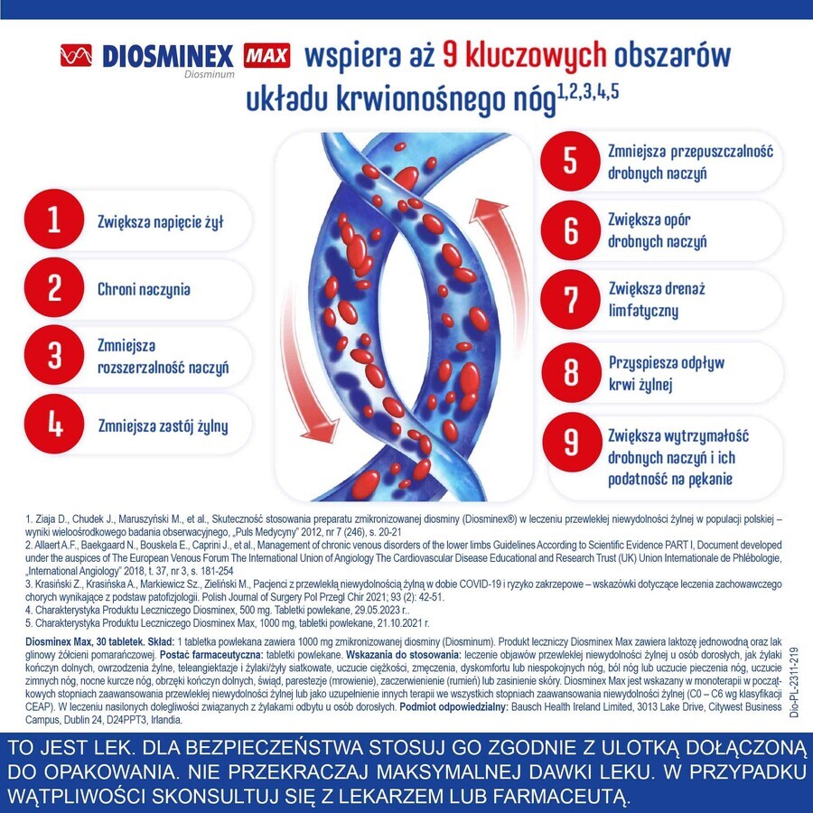 Diosminex Max 1000 mg, 30 comprimate filmate