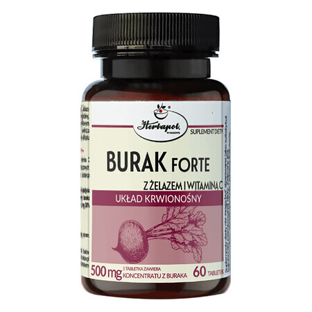 Herbapol Barbabietola Forte con ferro e vitamina C, 60 compresse