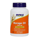 Now Foods Olio di borragine 1000 mg, olio di semi di borragine, 60 capsule