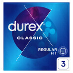 Durex Classic, preservativi classici lisci, 3 pezzi