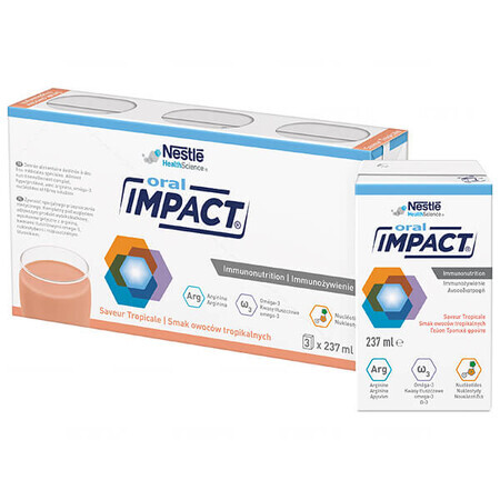 Impact Oral, préparation nutritionnelle, goût fruits tropicaux, 3 x 237 ml