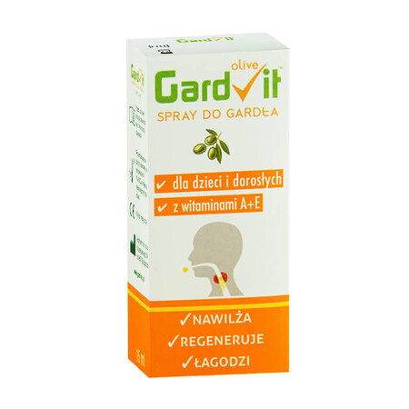 GardVit Olive, spray para la garganta para niños y adultos, 15 ml