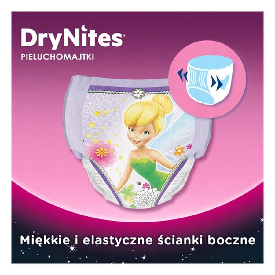 Huggies DryNites Girls, nachtslip, voor meisjes, 4-7 jaar, 17-30 kg, 10 stuks