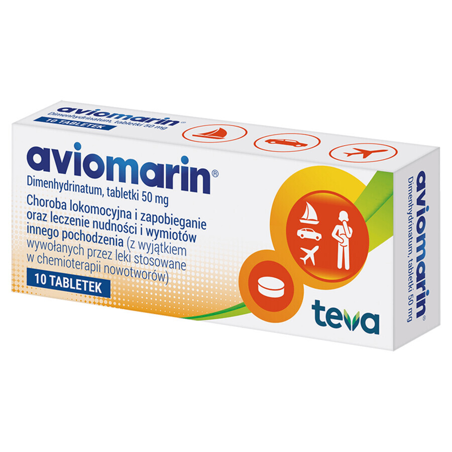 Aviomarin 50 mg, 10 Tabletten