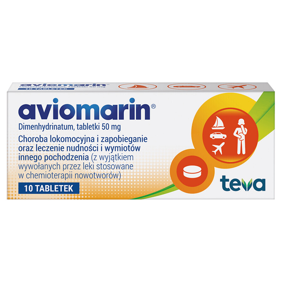 Aviomarin 50 mg, 10 Tabletten