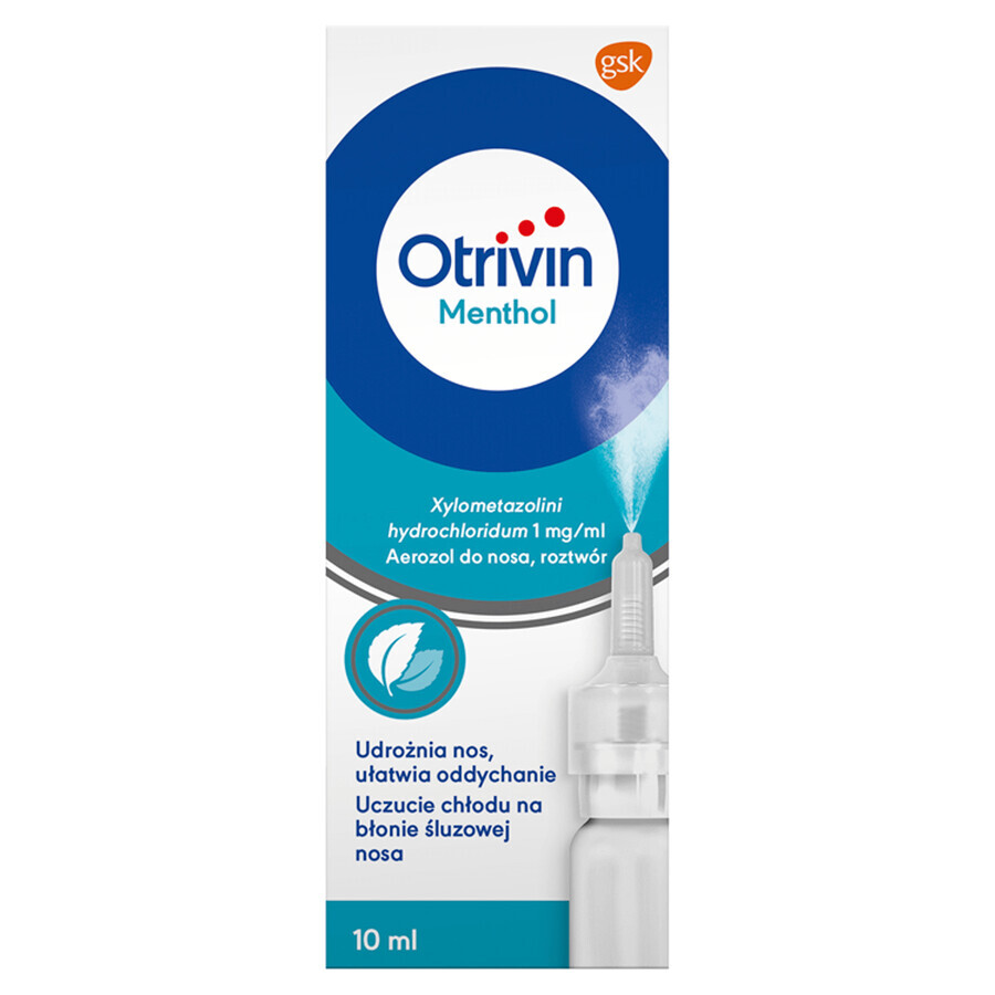 Otrivin Mentolo 1 mg/ml, spray nasale, 10 ml