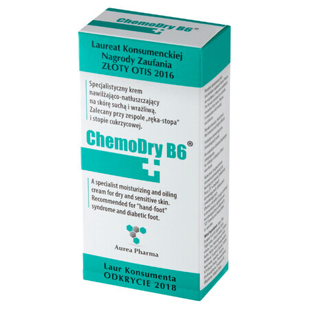 Chemodry B6, crema idratante e lubrificante specializzata per pelli secche, sensibili e irritate, 50 ml