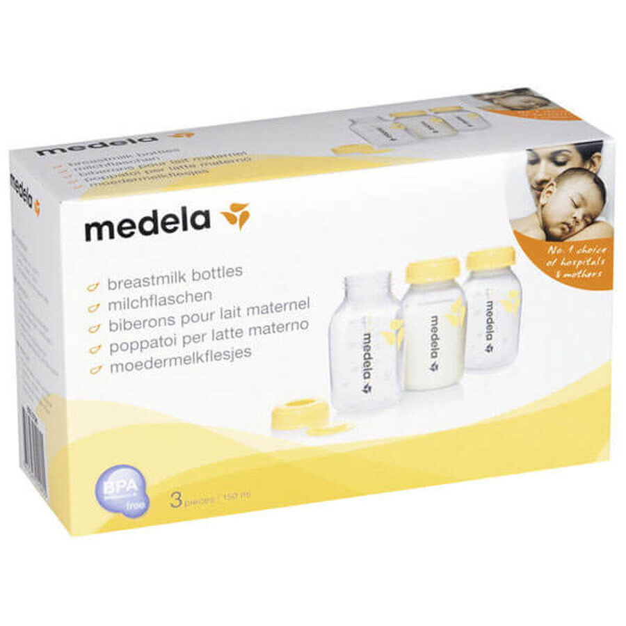 Medela, biberon per allattamento, 3 x 150 ml