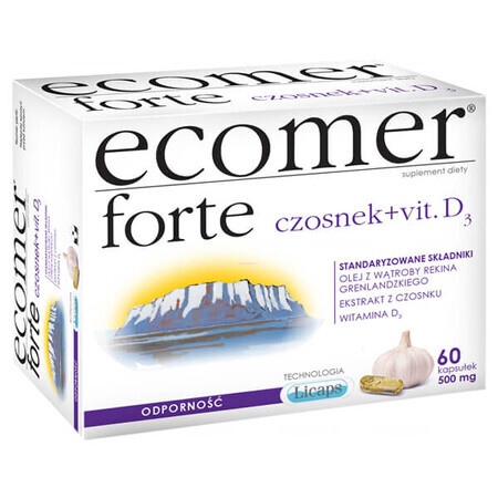 Ecomer Forte Aglio + vit. D3, 60 capsule