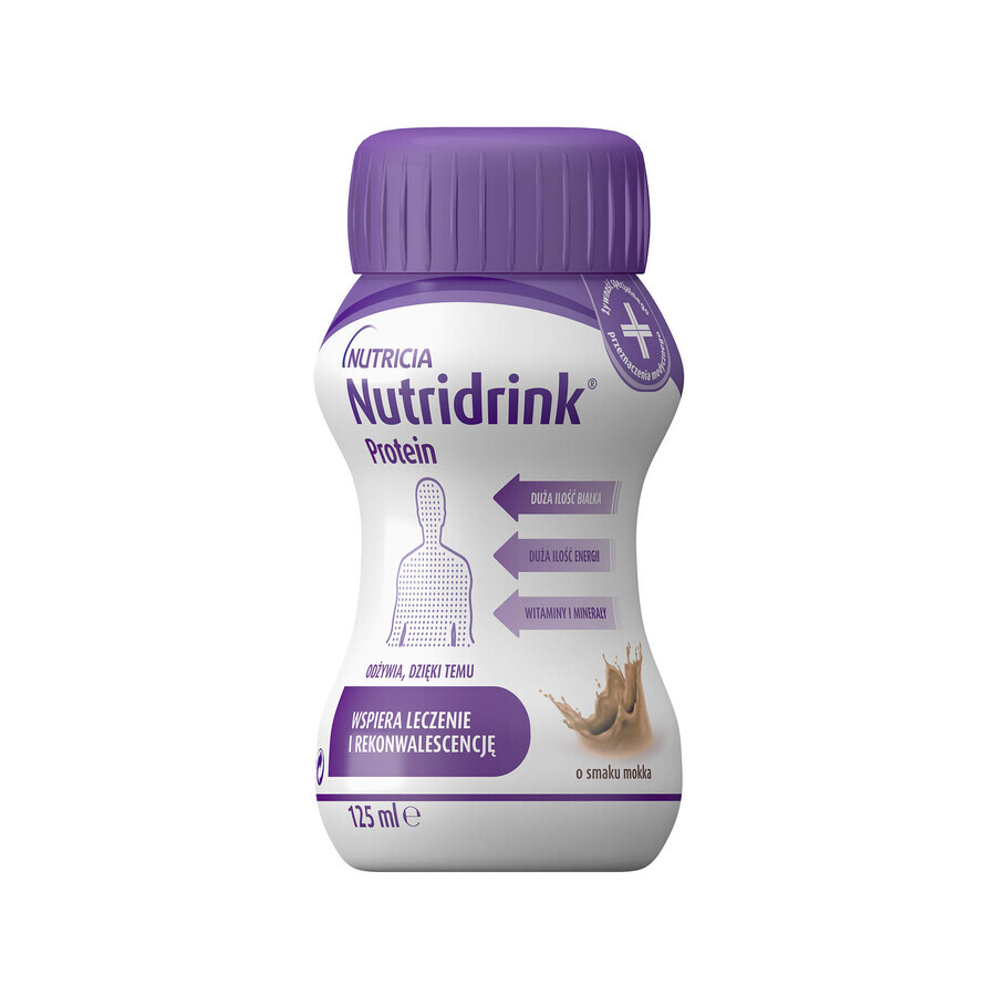 Nutridrink Protein, integratore alimentare, gusto moka, 4 x 125 ml