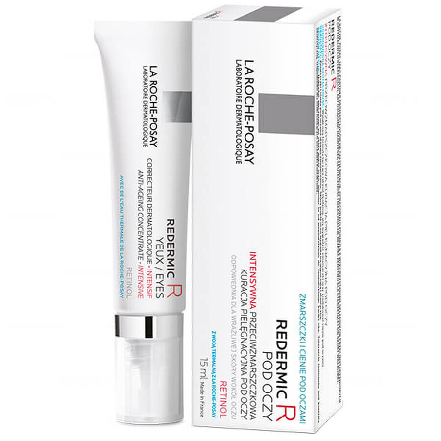 La Roche-Posay Redermic [R], trattamento intensivo antirughe per il contorno occhi, 15 ml