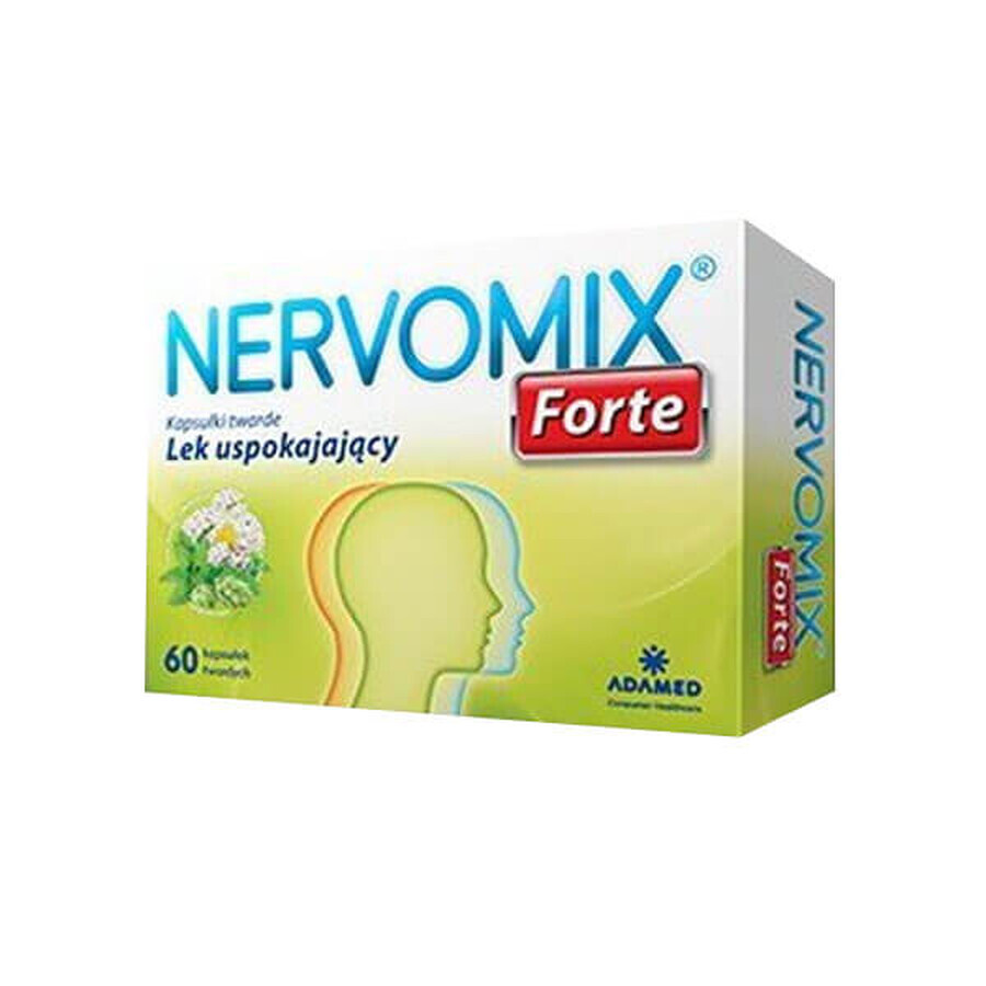 Nervomix Forte 210 mg + 52,5 mg + 52,5 mg + 35 mg, 60 cápsulas duras