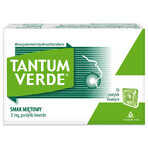 Tantum Verde 3 mg, aromă de mentă, 30 pastile tari