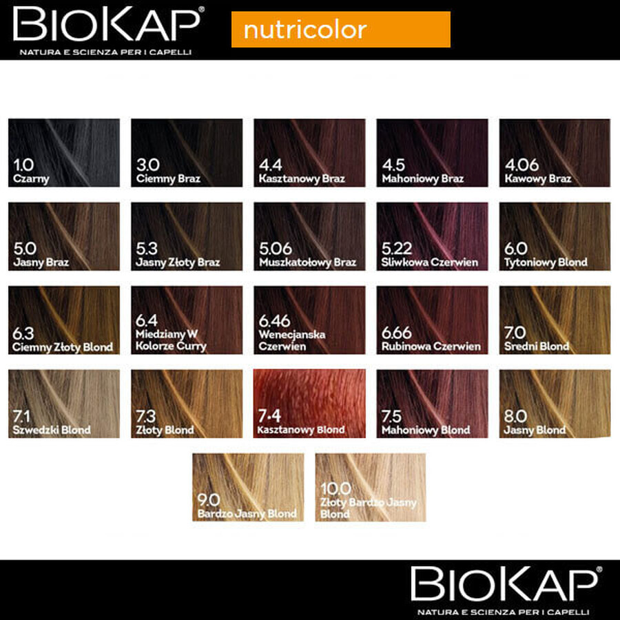 Biokap Nutricolor, colore per capelli, 3.0 marrone scuro, 140 ml