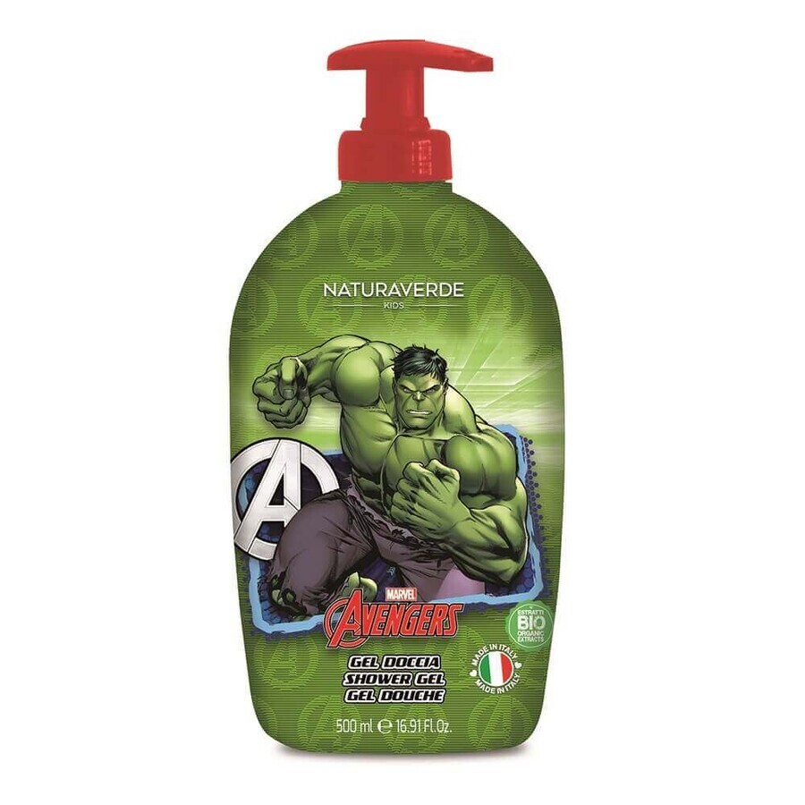 Avengers Hulk Marigold and Chamomile Shower Gel, 500 ml, Naturaverde