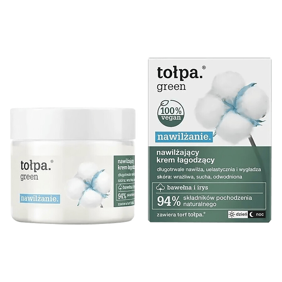 Tolpa Green Moisturising, cremă hidratantă și calmantă, 50 ml