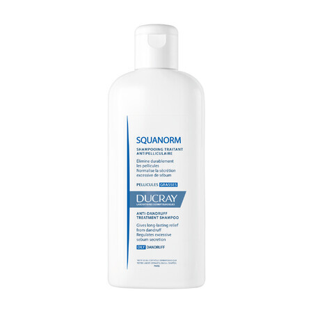 Ducray Squanorm, antiroosshampoo, vette roos, 200 ml