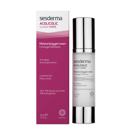 Sesderma Acglicolic Classic Forte, crema-gel idratante per il viso, 50 ml