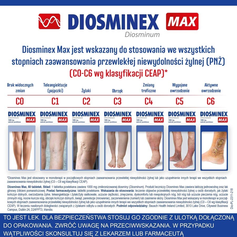 Diosminex Max 1000 mg, 60 comprimés