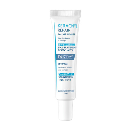 Ducray Keracnyl Repair, balsamo labbra rigenerante, pelle secca, 15 ml