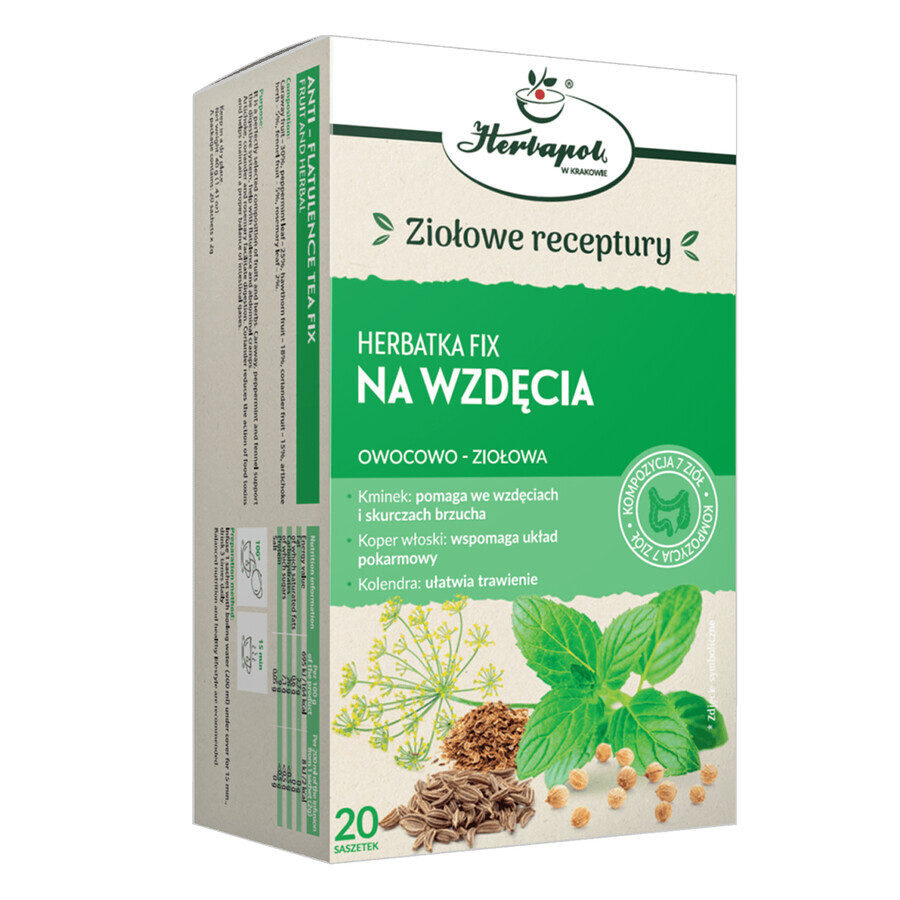 Herbapol Na Wzdęcia, tisana alla frutta e alle erbe, 2 g x 20 bustine