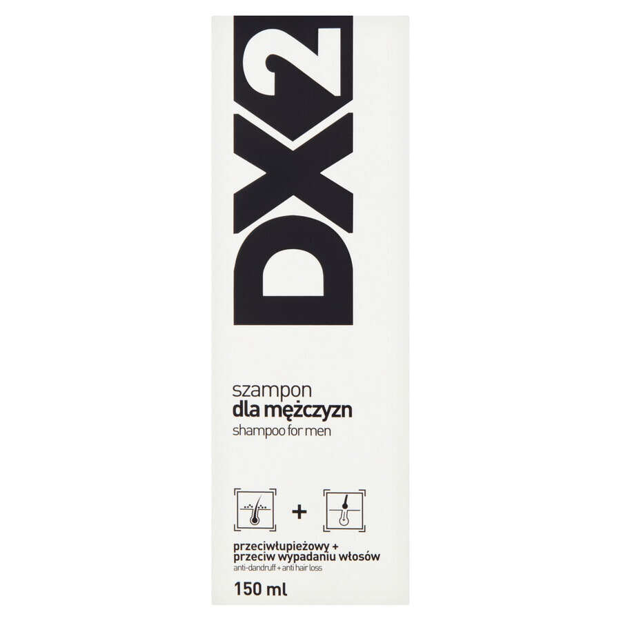 DX2, shampoo antiforfora e anticaduta per uomo, 150 ml