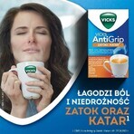 Vicks AntiGrip Zatoki i Katary 650 mg + 16 mg + 4 mg, granuli per soluzione orale, 10 bustine