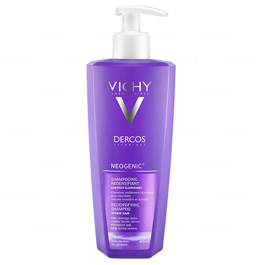 Vichy Dercos Neogenic, shampoo per capelli che ripristina la densità, 400 ml