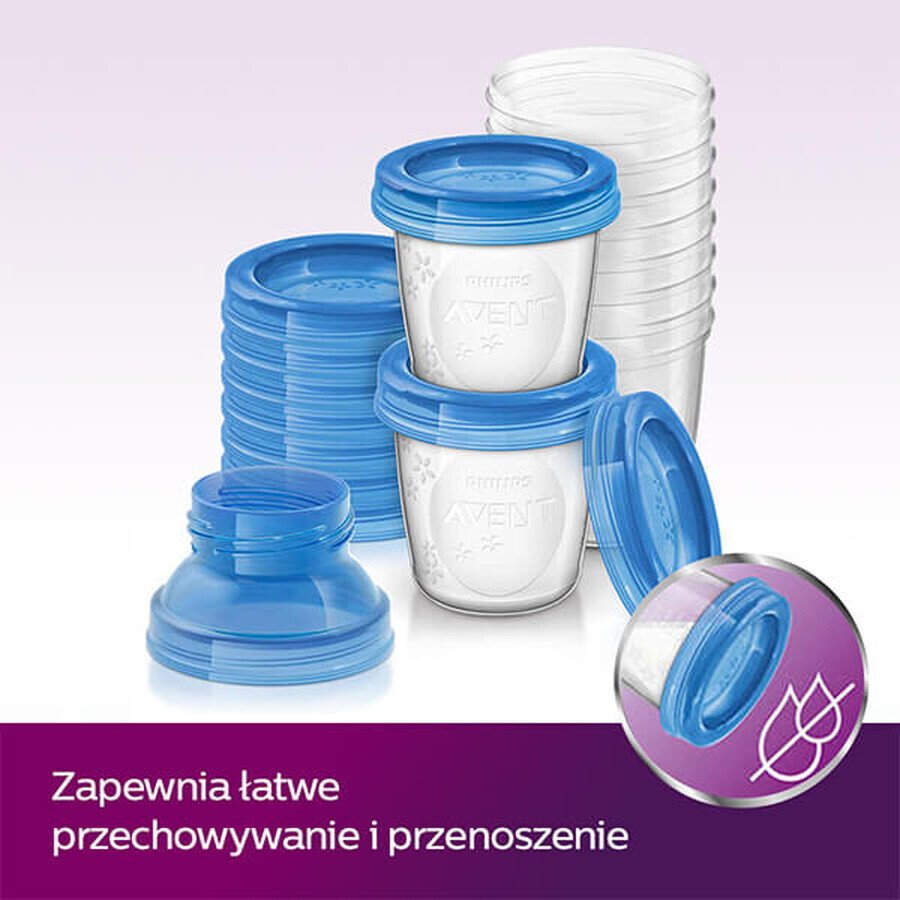 Avent, recipiente pentru lapte matern, SCF618/ 10, 10 x 180 ml