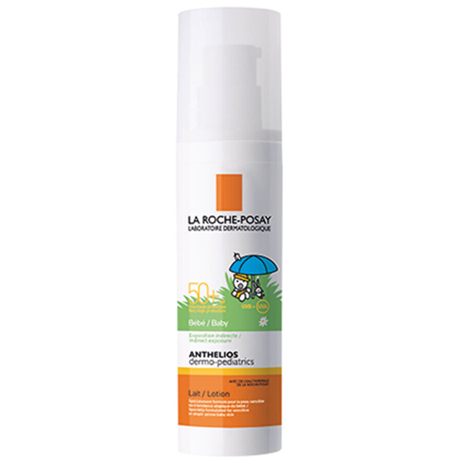 La Roche-Posay Anthelios Dermo-Pediatrics, latte protettivo per viso e corpo dai 6 mesi, SPF 50+, 50 ml