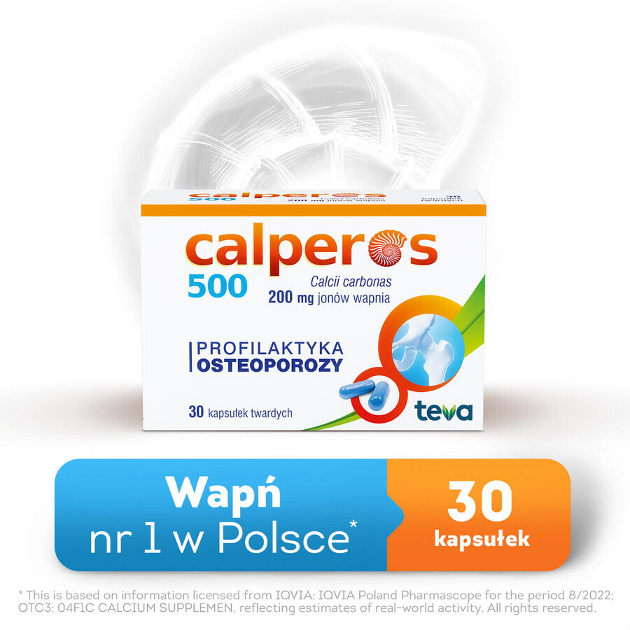 Calperos 500 200 mg, 30 hard capsules