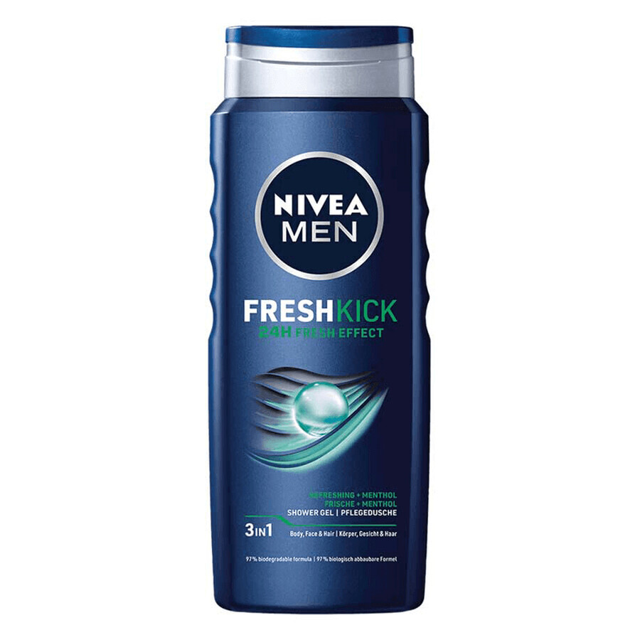 Fresh Kick Men's Shower Gel, 500 ml, Nivea