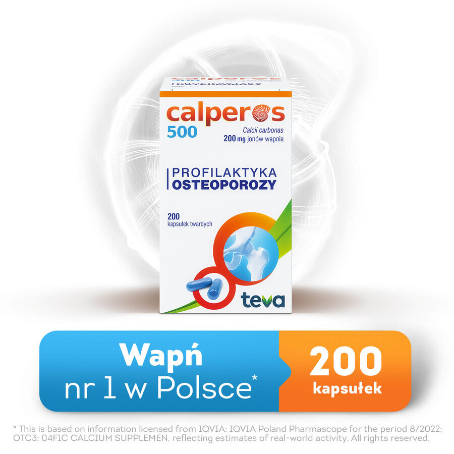 Calperos 500 200 mg, 200 capsule rigide