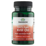 Swanson 100% Pure Krill Oil, huile de krill de l'Antarctique, 60 capsules de gel