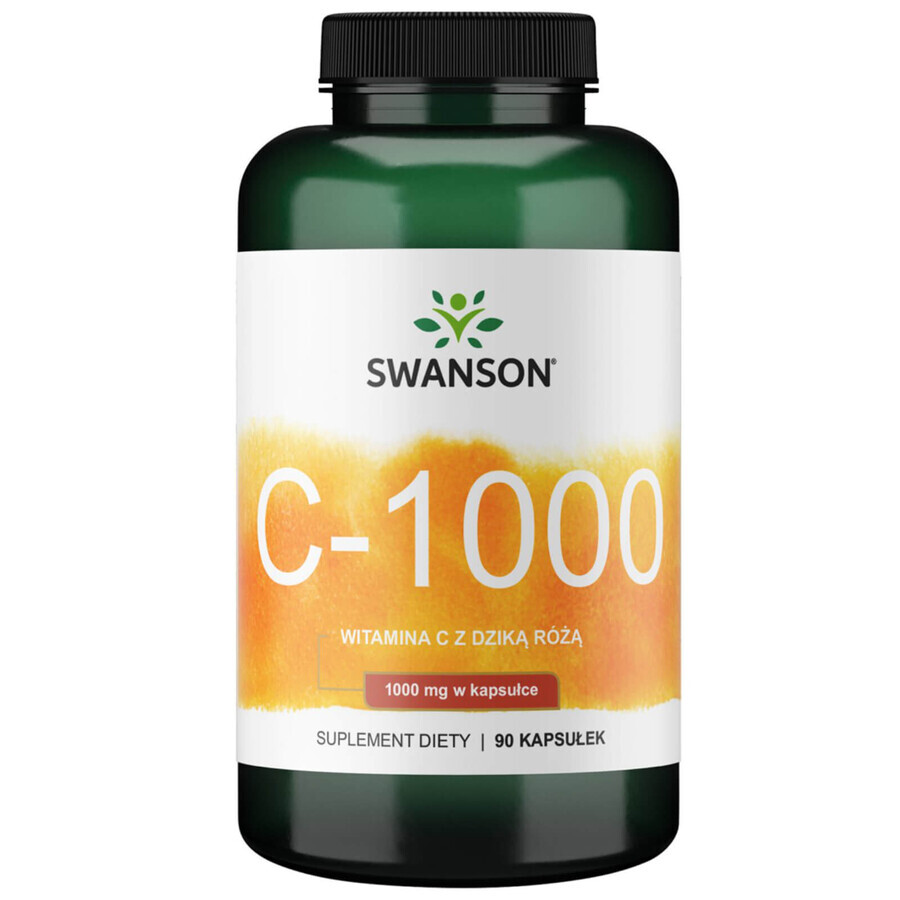 Swanson C, vitamina C 1000 mg con rosa canina, 90 capsule