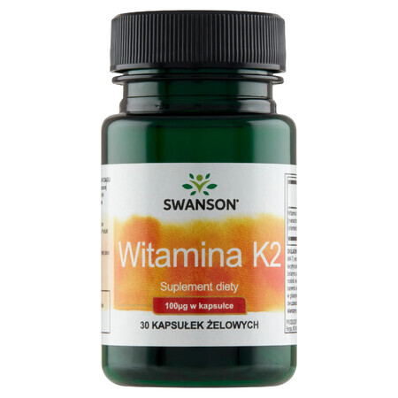 Swanson K-2, vitamin K 100 µg, 30 gel capsules