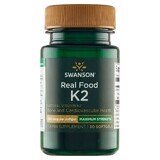 Swanson Real Food K-2, vitamine K 200 µg, 30 gelcapsules