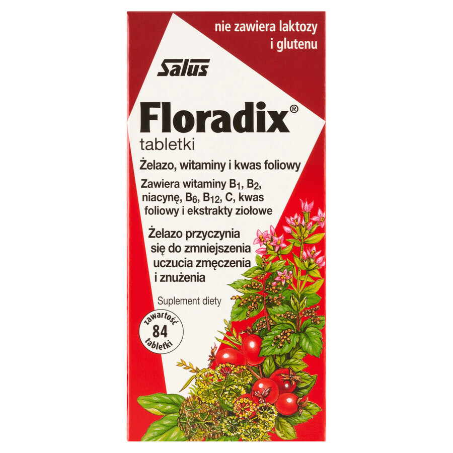 Floradix Fier și vitamine, 84 comprimate