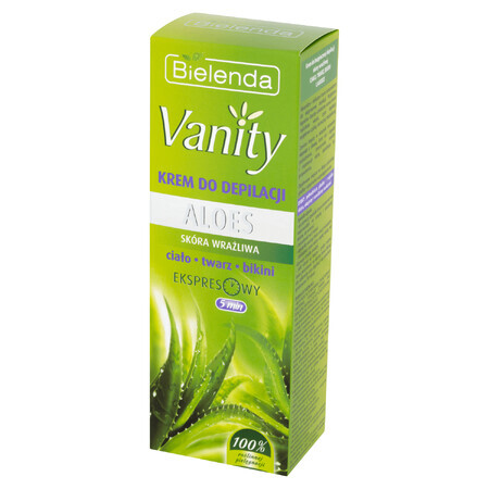 Bielenda Vanity, crema depilatoria, Aloe Vera, 100 ml