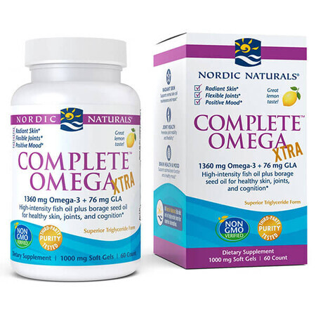 Nordic Naturals Complete Omega Xtra, citroensmaak, 60 capsules