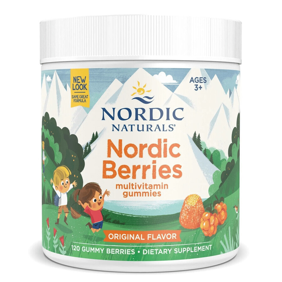 Nordic Naturals Nordic Berries, multivitamine jelly beans voor kinderen vanaf 3 jaar, citrussmaak, 120 stuks