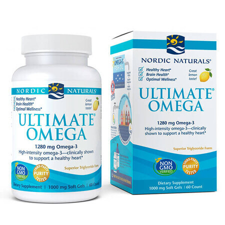 Nordic Naturals Ultimate Omega, gusto limone, 60 capsule