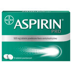 Aspirin Pro 500 mg, 8 film-coated tablets