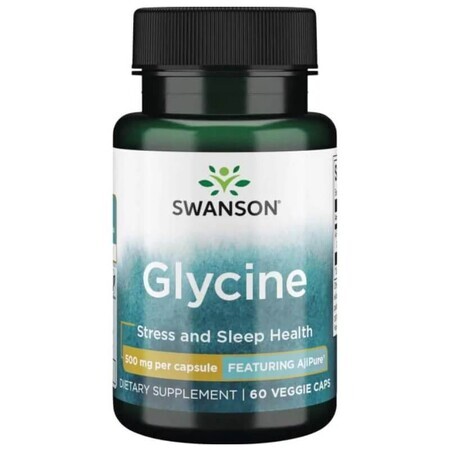 Swanson AjiPure Glycine, glicina 500 mg, 60 capsule vegetali