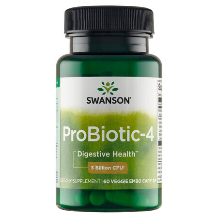 Swanson ProBiotic-4, 60 capsule vegetali