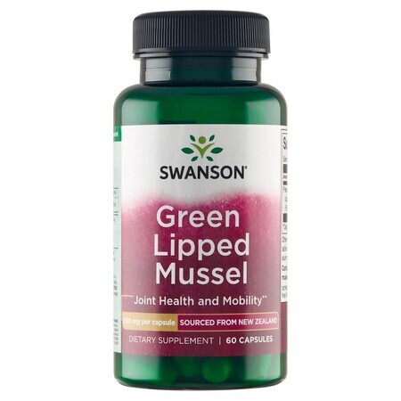 Swanson Green Lipped Mussel, cozza verde liofilizzata della Nuova Zelanda, 60 capsule